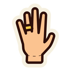 ring finger sticker
