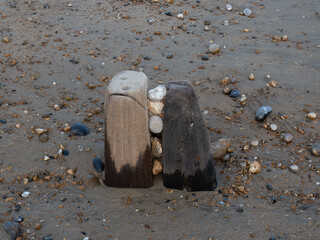 Old Sea Defences with Pebbles