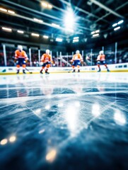 Ice Hockey rink before the game starts