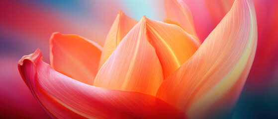 Macro view of vibrant tulips.