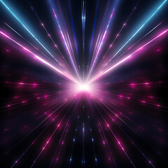 Abstract technology background. Futuristic interface. Vector illustration. Neon light effect.