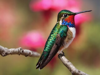 Fototapeta premium hummingbird feeding on a flower