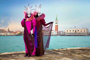 Carnevale di Venezia,Carneval .Piazza San Marco in the...