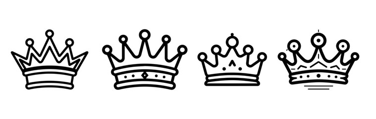 illustration of a black and white crown