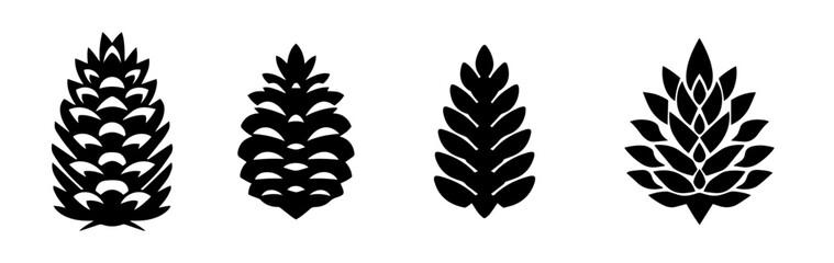 Fototapeta na wymiar illustration of a silhouette of a pine