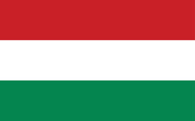 Hungary national official flag symbol, banner vector illustration. 