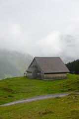 The panorama of the Appenzell Alps, Switzerland