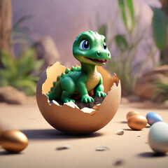 Naklejka premium Baby dinosaur 