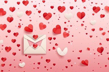 Love notes and letters with hearts