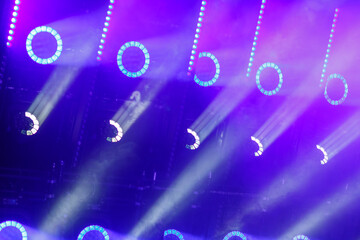blue light rays from lighting guns demonstration