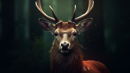 deer portrait stylish.Generative AI