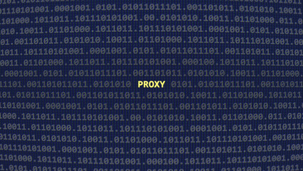 Cyber attack proxy. Vulnerability text in binary system ascii art style, code on editor screen. Text in English, English text