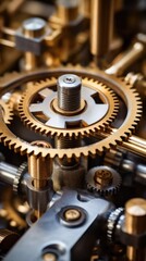 A close up of a machine with gears on it.