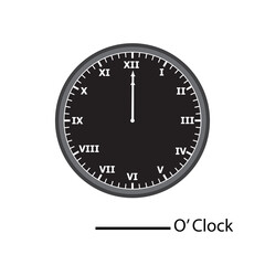 Telling the time, Roman number clock. write the time shown on the clock. Educational worksheet for preschool kids. What time is it? Vector illustration.