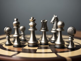 Chess piece on a chess board game for ideas, challenges, leadership, strategy, business, success, or abstract concepts.
