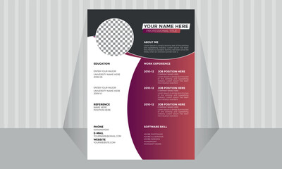 a4 resume design vector template | cover later | cv design 
