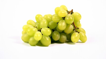 green grapes white background.Generative AI