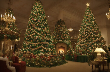 Magical Christmas Tree Forest: Whimsical Decor and Festive Atmosphere