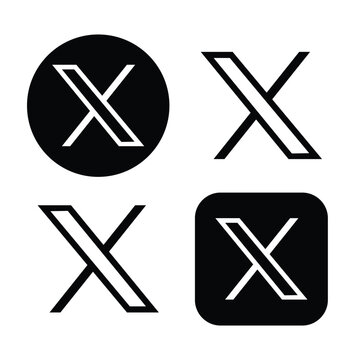 Vector new twitter logo x twitter x logo twitter with black circle
