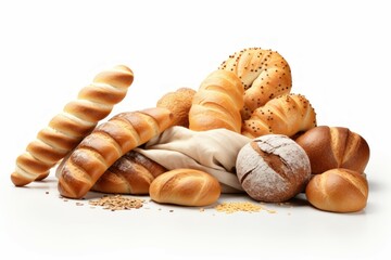 Fototapeta premium Best bakery products. These are edibles from a bakery. Generate Ai