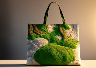 Nature decoration on a carrier bag