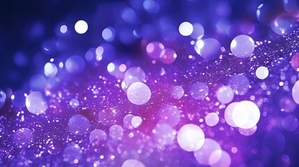 Abstract Bokeh Purple Glitter Background
