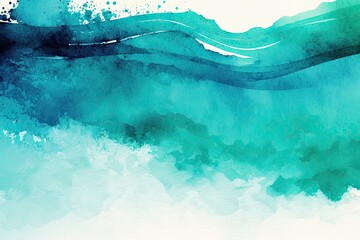 Abstract blue and white watercolor wavy textured background