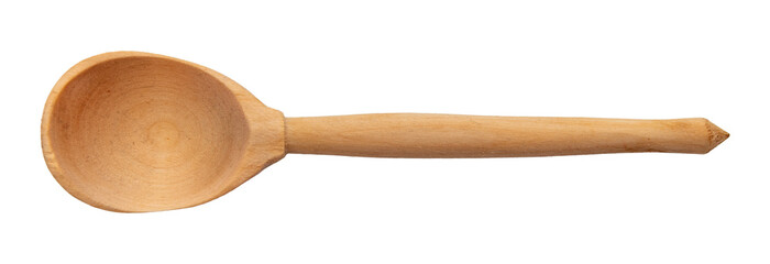 Wooden spoon on a white background. Kitchenware