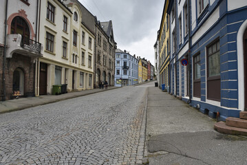 Fototapeta na wymiar Straße in Alesund 