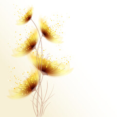 vector background with sunflowers