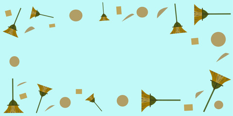 unique abstract background illustration, abstract background with broom decoration, beautiful broom vector.