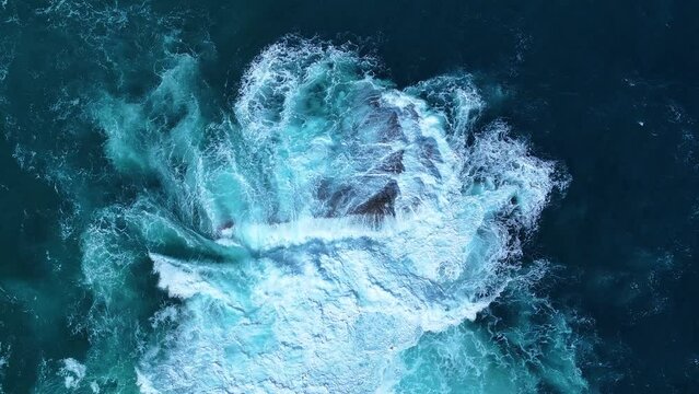 Coastal landscape in Punta Ballota. Sea cliffs near the town of Tagle. Aerial view from a drone. Suances Municipality. Cantabrian Sea. Cantabria. Spain. Europe