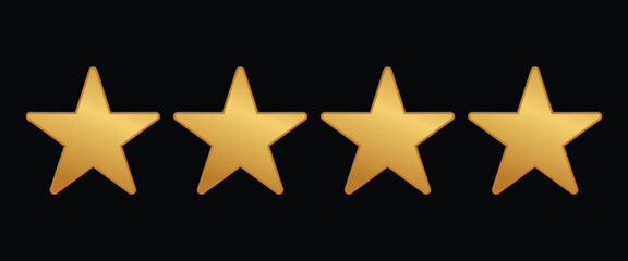 Gold Star rating illustration , customer ranking