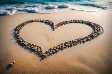 heart on sand