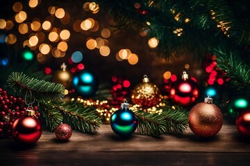 christmas tree and decorations