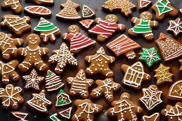 christmas gingerbread cookies and gingerbread