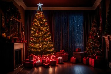 christmas tree in the interior