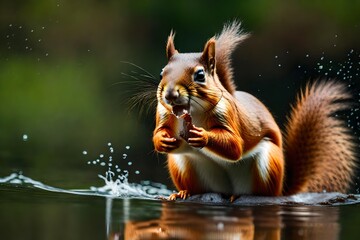 squirrel eating nut