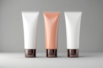 Showcases Multiple Products In Cosmetic Tube Mockup