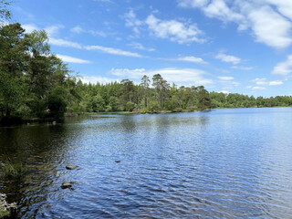 A view of the Lake District at High Dam Tarn near Windermere