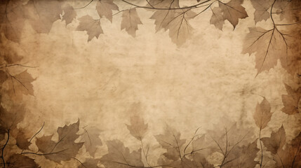 Timeless Autumn Elegance with Generative AI Touch: A Perfect Vintage Background - obrazy, fototapety, plakaty