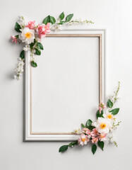 empty spring frame mockup with copy space