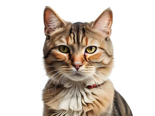 Obraz premium Domestic Cat on Isolated Background - Charming Pet Photography