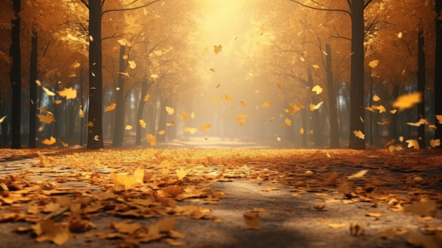 Colorful Autumn Foliage and Scenic Backgrounds