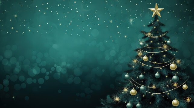 Christmas background with tree With free empty space for text