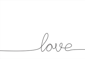 Love lettering. Invitation or greeting card vector stock illustration