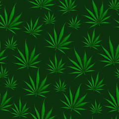 Green weed background that repeats and seamless