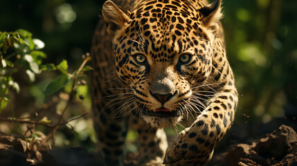 Attentive Jaguar in the Forest