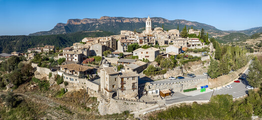 Panoramic aerial view of Roda de Isabena