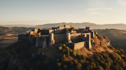 Fototapeta na wymiar sunset over the fortress